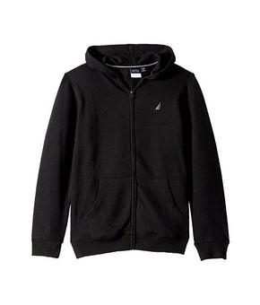 Nautica Little Boys Full Zip Fleece Hoodie Black Size M(5) MSRP $45