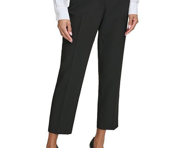 Karl Lagerfeld Women's Slim-Leg Ankle Pants Black Size 10 MSRP $99