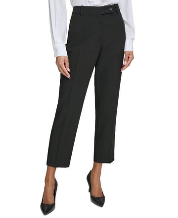 Karl Lagerfeld Women's Slim-Leg Ankle Pants Black Size 10 MSRP $99
