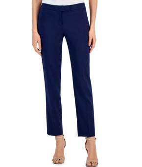 Anne Klein Women's Straight-Leg Bowie Pants Dark Blue Size 2 MSRP $89