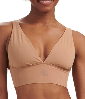 adidas Intimates Women's Plunge Light Support Bra 4A7H69 Beige Size XL MSRP $36