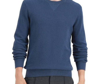 Michael Kors Men's Regular-Fit Solid Sweater Size XXL Denim Blue MSRP $128
