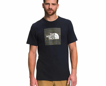 The North Face Men's Boxed T-Shir Tee - Medium - Blue Navy Olive Green