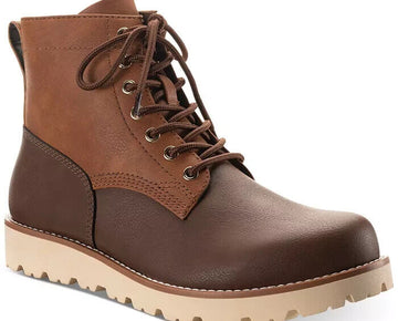 Sun + Stone Men's Wilder Solid Lug Sole Boots -Brown- Size 13M