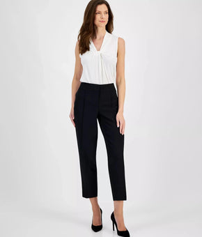 Kasper Women's Mid-Rise Straight-Leg Pants Black Size 10 MSRP $79