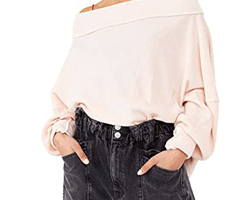 Free People Close to You Thermal Top Crushed Size M Pink (Women's 8-10)