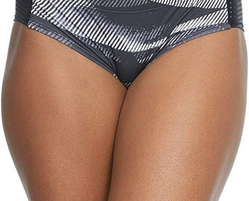 Nike Line Up Printed Hipster Bikini Bottoms MSRP $54 Size XL Black White