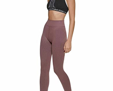 Calvin Klein Premium Performance High Waist Moisture Wicking Legging,Java, Large