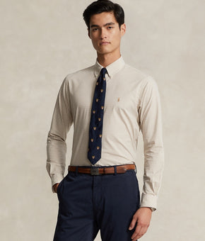 Polo Ralph Lauren Mens Slim-Fit Gingham Stretch Brown Size XS MSRP $125