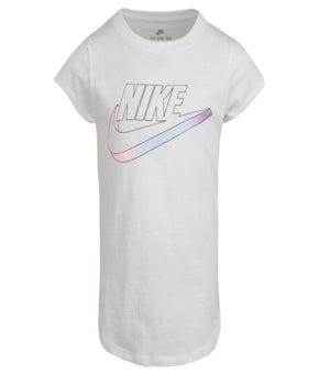 Nike Girls' Little Kids' Futura T-Shirt in White 100% Cotton/Knit Size 6