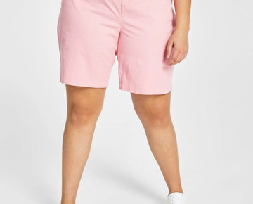Tommy Hilfiger Plus Size Hollywood Bermuda Shorts Pink Size 14W MSRP $70