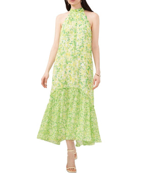 Vince Camuto Women's Sleeveless High Neck Dress Green Size S MSRP $129