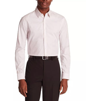 Calvin Klein Men's X Extra Slim Fit Dress Shirt White Pink Size 17/17.5-32/33