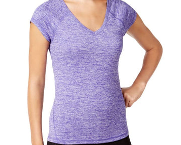 Ideology Women's Rapidry Heathered Performance T-Shirt(Blazing Purple, X-Small)