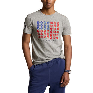 Polo Ralph Lauren Gray Team 2024 Summer Olympics Villagewear T-Shirt Size M