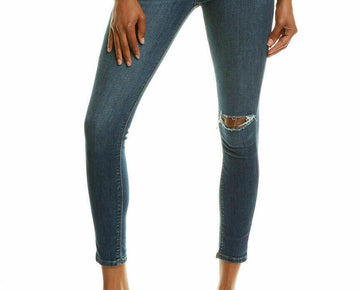 Hudson Jeans Women Natalie Destructed Bastille Ankle Skinny Jeans Blue Size 26