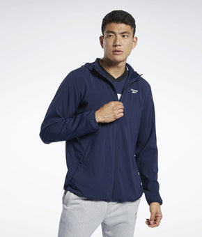 Reebok Men's Training Essentials Jacket Size S Blue Navy Full Zip