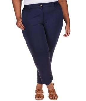 Michael Michael Kors High-Rise Ponte Pants Navy Blue Plus Size 22W MSRP $175