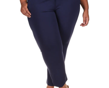 Michael Michael Kors High-Rise Ponte Pants Navy Blue Plus Size 22W MSRP $175