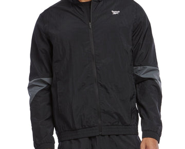 Reebok Mens Regular fit Track Jacket Coat Medium Black Solid