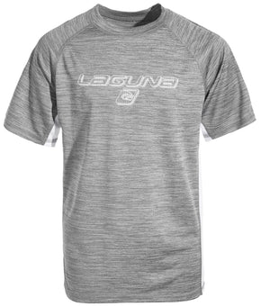 Laguna Boy Short Sleeve Athletic Rash Guard Swim Top UPF50+ Gray Sizes M (10-12)