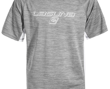 Laguna Boy Short Sleeve Athletic Rash Guard Swim Top UPF50+ Gray Sizes M (10-12)