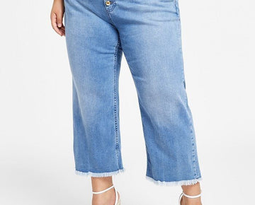 MICHAEL KORS Women High Rise Cropped Selma Jeans Blue Plus Size 24W MSRP $120