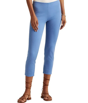 LAUREN RALPH LAUREN Twill Cropped Skinny Pant Blue Size 6 MSRP $90