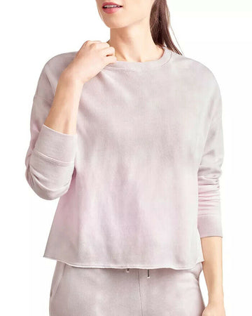 SPLENDID Women's Paint Dyed Triblend Pullover Gray Pink Size XS MSRP $138