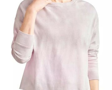 SPLENDID Women's Paint Dyed Triblend Pullover Gray Pink Size XS MSRP $138