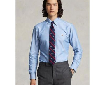 Polo Ralph Lauren Men Classic fit Long Sleeve Button-Up Shirt Small Blue Solid