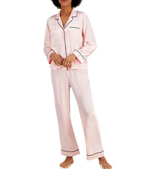 I.N.C. Satin Notch Collar Packaged Pajama Set Size XL Pink MSRP $80