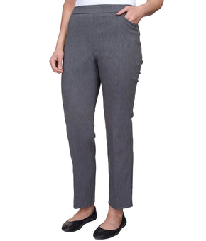 Alfred Dunner Women's Tummy Sliming Allure Fit Dress Pant Petite Size 10P Gray
