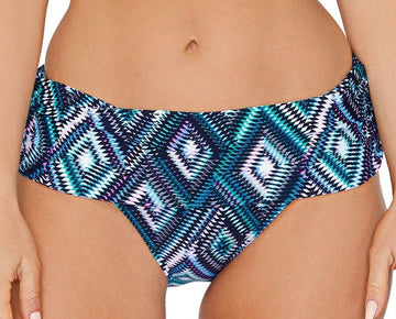 Island Escape Women's Tahiti Bikini Bottoms Swimsuit Black Size 16