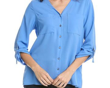 Jones New York womens Jasper Crepe Tunic, Size XL, Blue