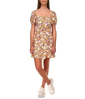 Sanctuary Floral-Print Fresh-Breeze Dress In Sunny Field brown Size 0