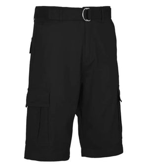 GALAXY by Harvic Men's Size 32 Black Cargo Shorts with Belt Cotton MSRP $68