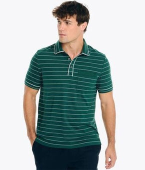 Nautica Men's Short Sleeve Stretch Striped Polo Shirt Green Size XL MSRP $80