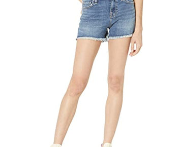 HUDSON Jeans Gemma Mid-Rise Shorts in Seasons Seasons Blue 30x3