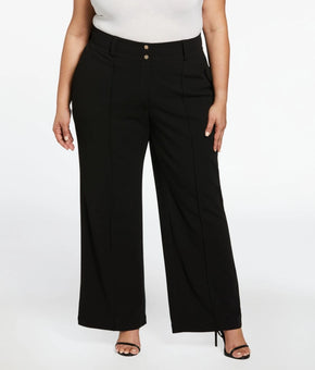 ELLA Rafaella Women Wide Leg Pants Black polyester Plus Size 16W $109 SALE