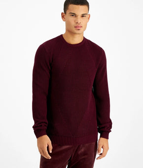 INC International Concepts Mens Ribbed Sweater Port Dark Red Size M MSRP $70