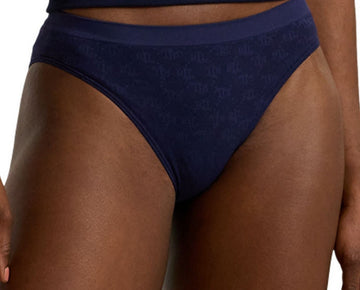 Lauren Ralph Lauren Monogram Jacquard Bikini Brief Underwear Navy Size XXL $20