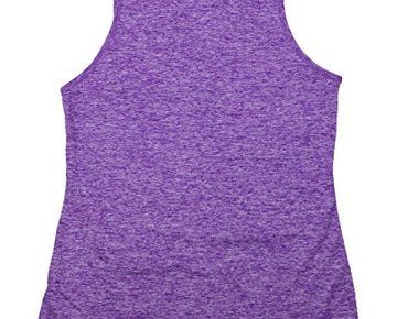 Ideology Womens Heathered Keyhole Back Tank Top Purple Size L