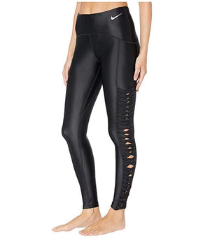 Nike Womens Fitness Tight Fit Athletic Polyester Leggings Black Size S $80