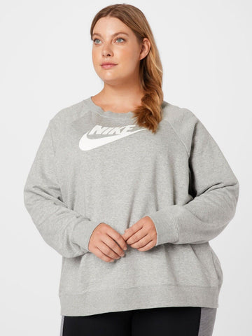 Nike Womens Plus Size Essential Fleece Sweatshirt logo gray Size 1X MSRP $60