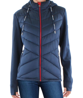 Tommy Hilfiger Sport Quilted Long Sleeves Puffer Jacket Blue Size S MSRP $150