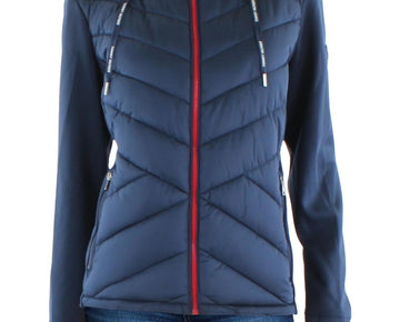 Tommy Hilfiger Sport Quilted Long Sleeves Puffer Jacket Blue Size S MSRP $150