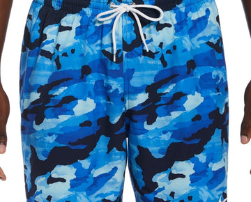 Nike Men's Midnight Camouflage Volley 7" Swim Trunks Blue Size S MSRP $68