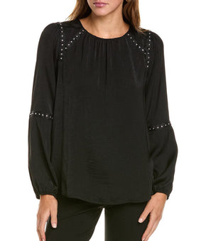 Vince Camuto womens Blouse, Size XL, Black