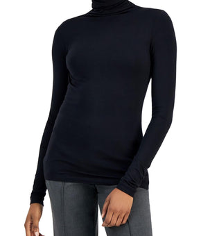 Anne Klein Womens Solid Jersey Turtleneck Sweater Size S MSRP $59